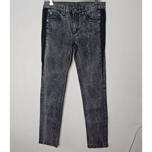 Cheap Monday RARE Tight Black Ice Wedge Acid-Wash Skinny Denim Jeans 30 / 32